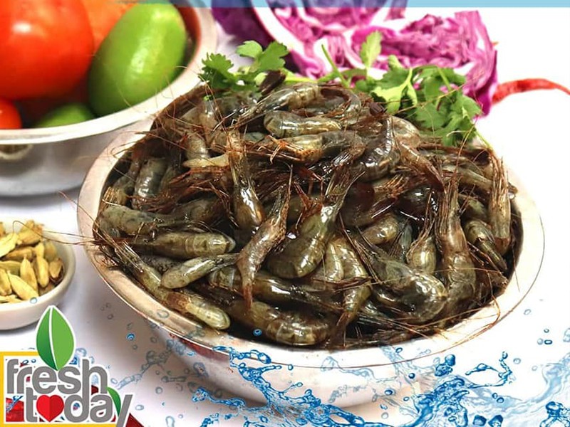 River Small Black Prawn (নদীর কালো চিংড়ি)